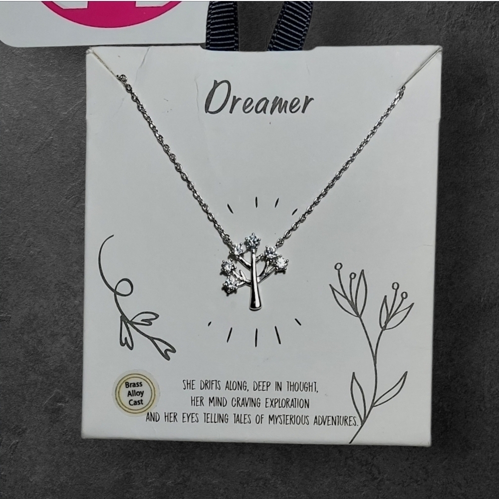 Nwt Nadinewest Dreamer Tree Of Life Rhinestone Necklace ~18